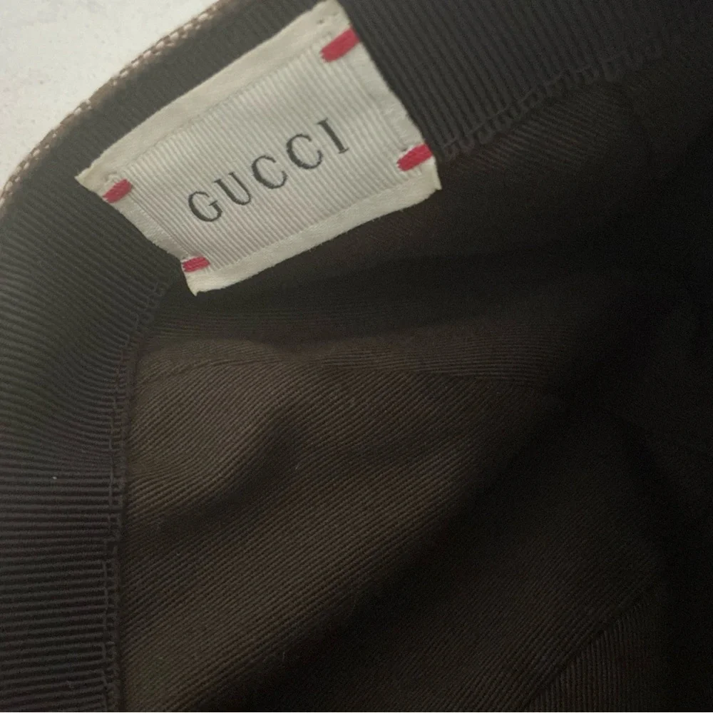 Gucci kids supreme GG designer baseball hat beige brown GG monogram size S